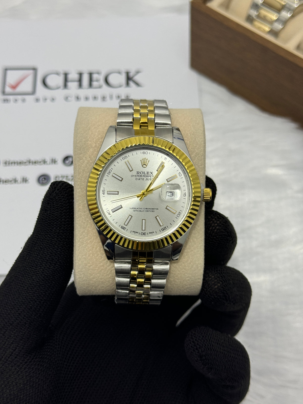 RLX Datejust Two Tone Men's Watch -Silver