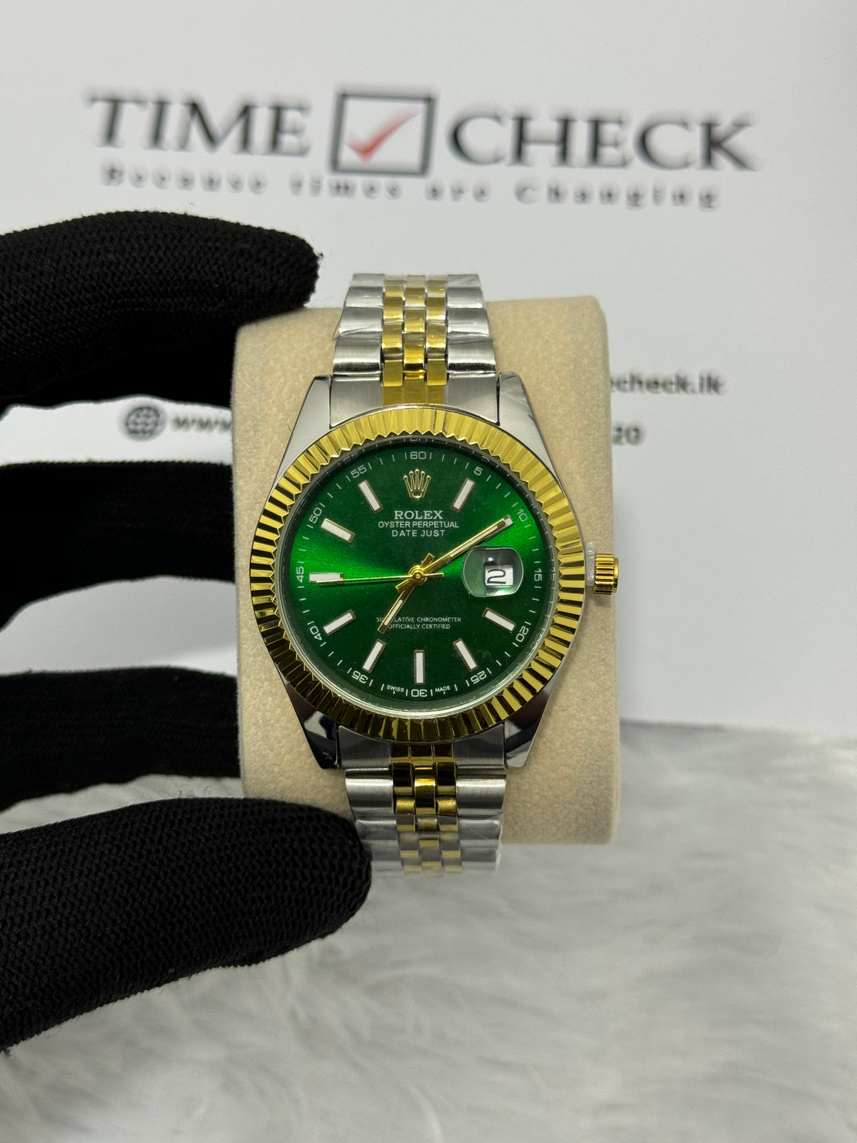 RLX Datejust Two Tone Men's Watch -Green