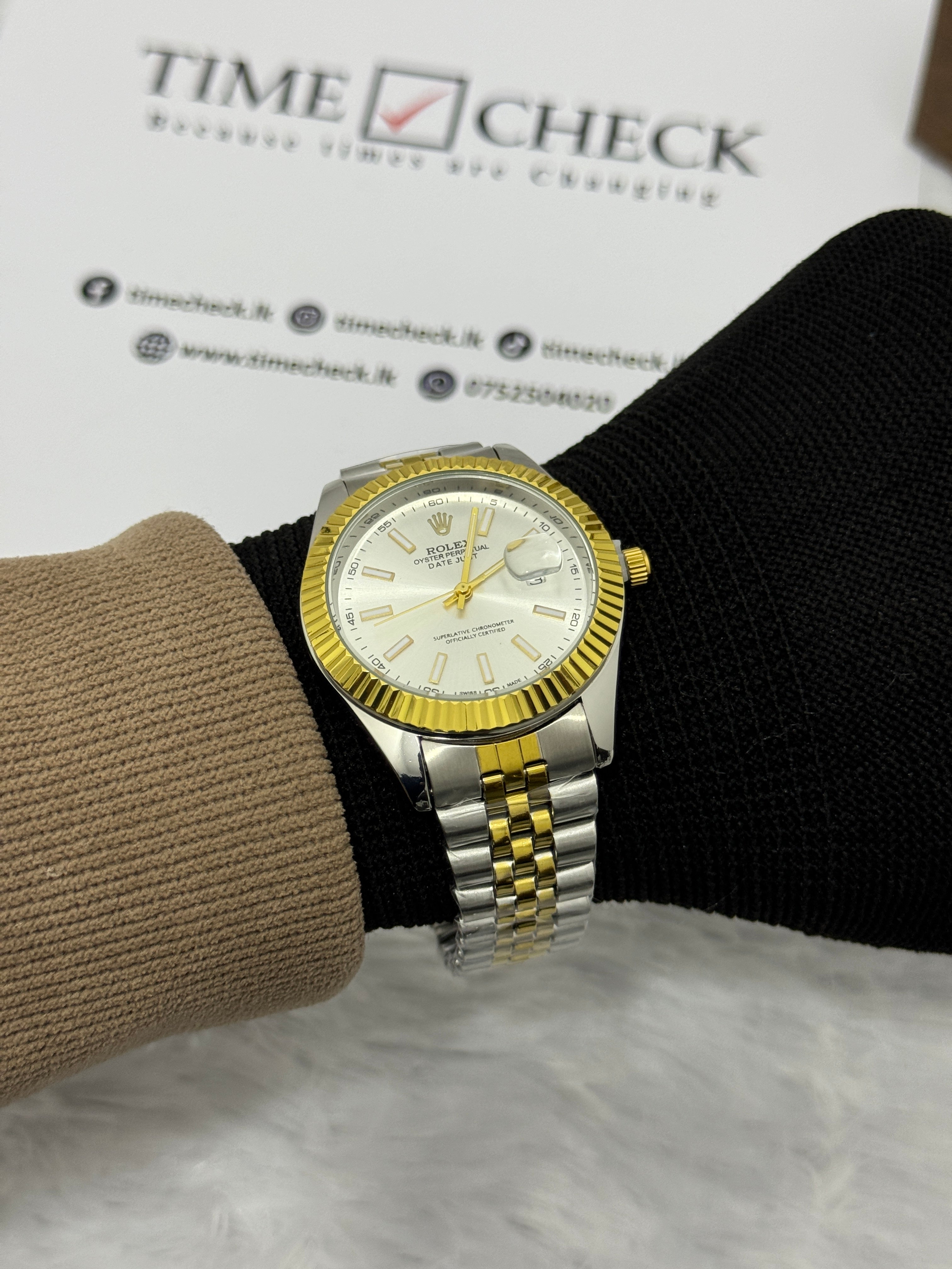 RLX Datejust Two Tone Men's Watch -Silver