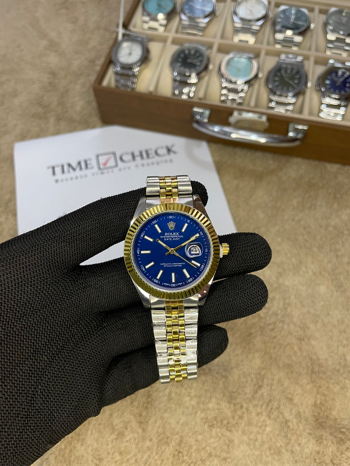 RLX Datejust Two Tone Men's Watch -Blue