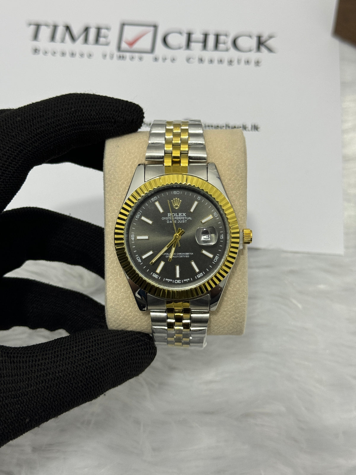 RLX Datejust Two Tone Men's Watch -Black