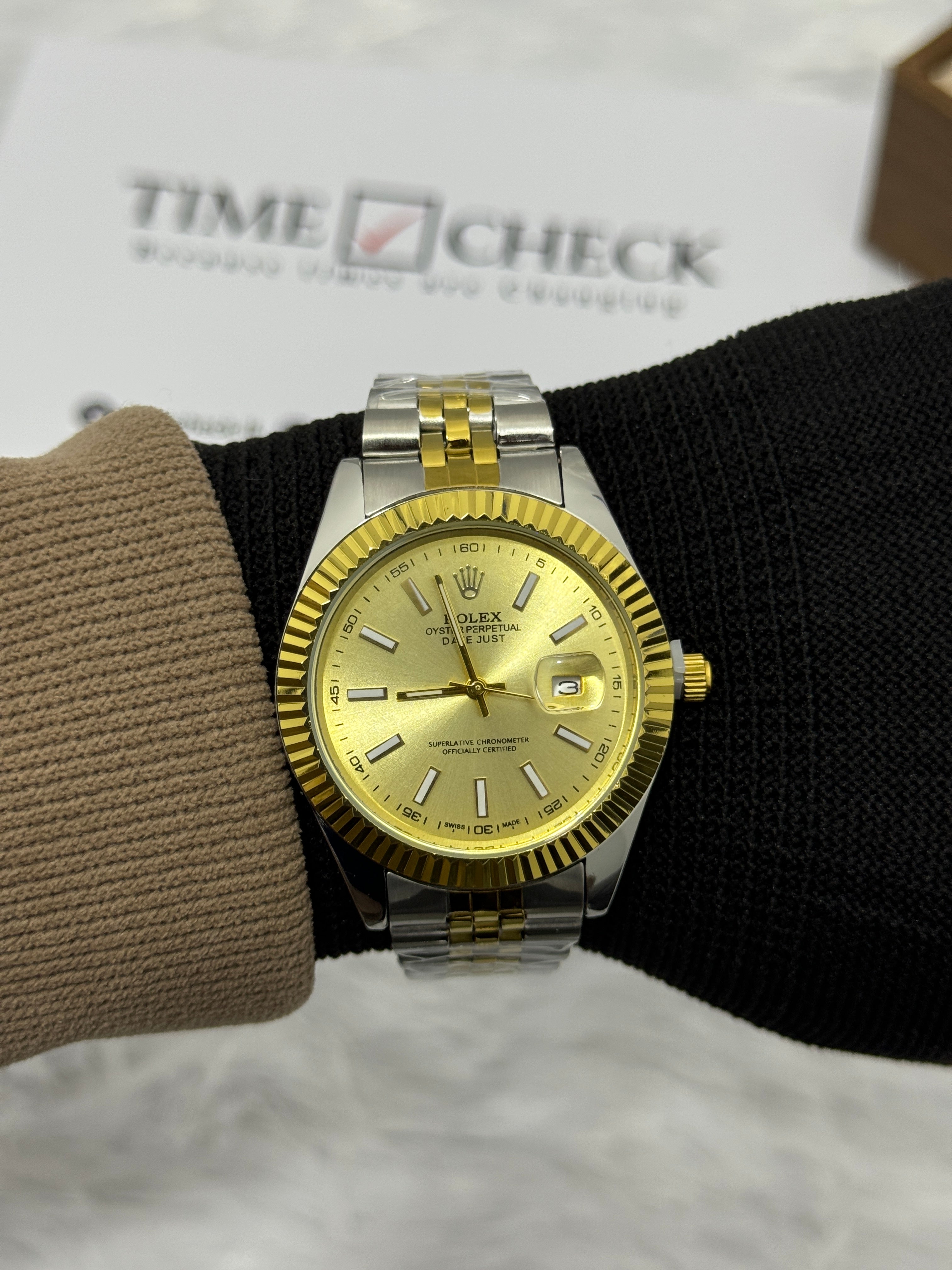 RLX Datejust Two Tone Men's Watch -Gold